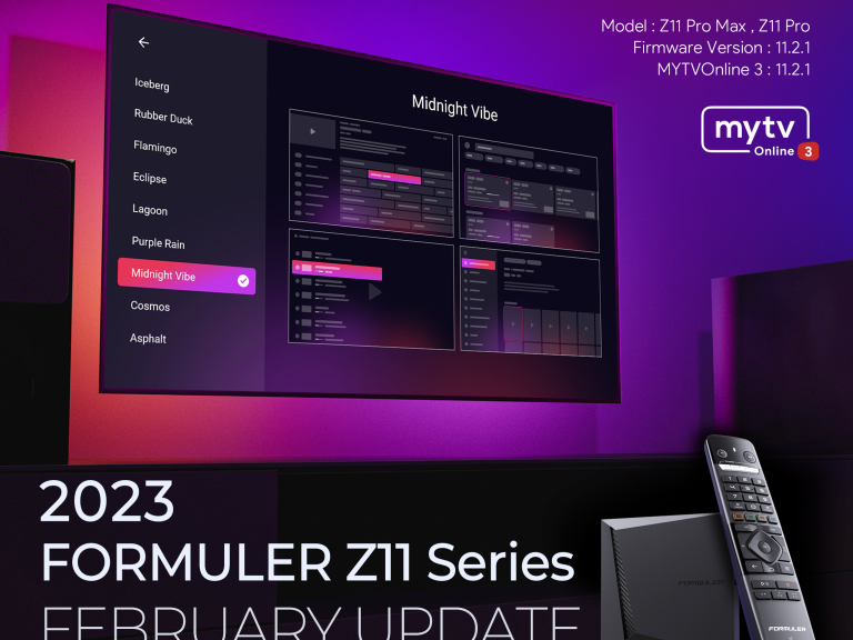FORMULER Z11 Series Update